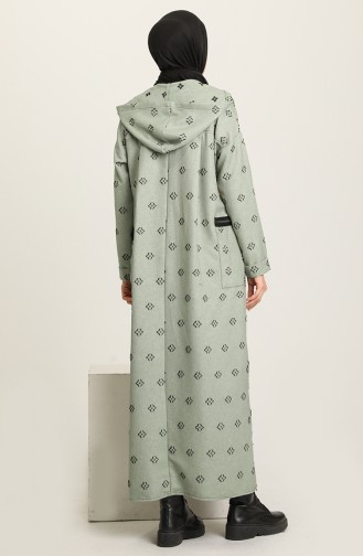 Unreife Mandelgrün Hijab Kleider 22K8461-01