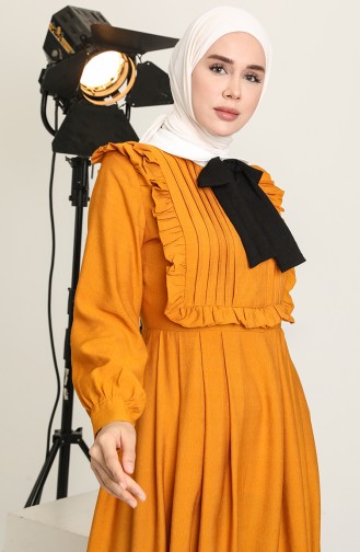Senf Hijab Kleider 228331-03
