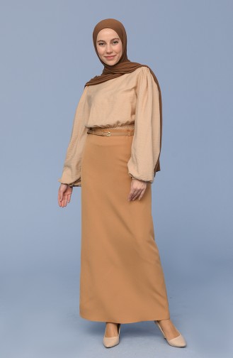 Dark Beige Skirt 2220-15