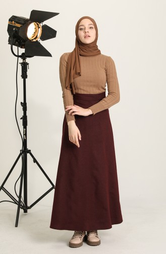 Claret Red Skirt 6542-07