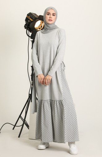 فستان رمادي 3308-05