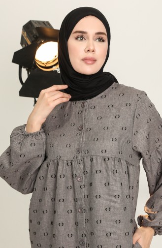 Robe Hijab Gris 22K8402-03
