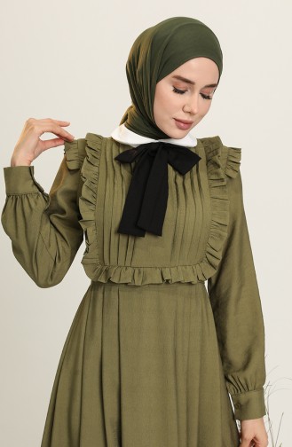 Khaki Hijab Kleider 228331-02