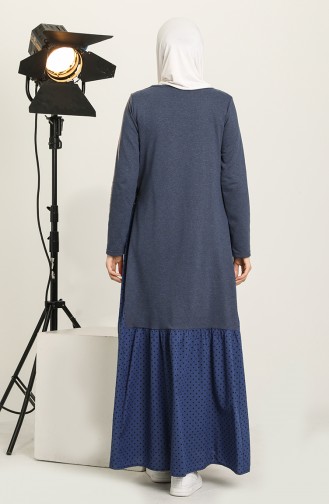 Indigo Hijab Dress 3308-03