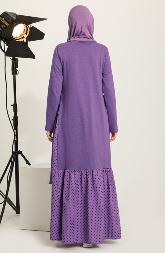 Purple Hijab Dress 3308-07