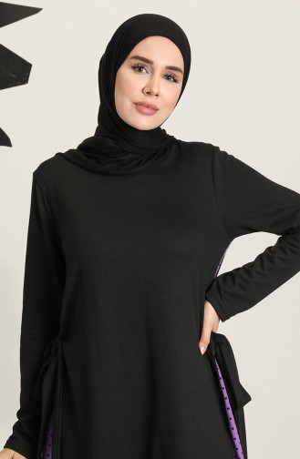 Lila Hijab Kleider 3308-08