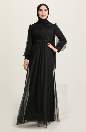Habillé Hijab Noir 4857-08
