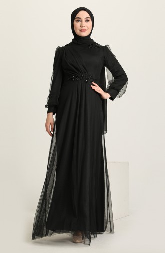 Black İslamitische Avondjurk 4857-08