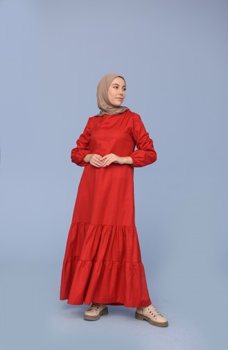 Rot Hijab Kleider 21Y3001DS-03