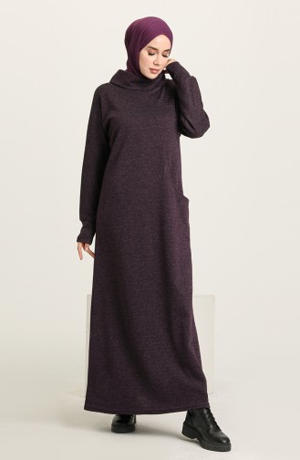 Plum Hijab Dress 3345-01