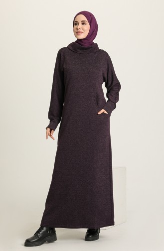 Plum Hijab Dress 3345-01
