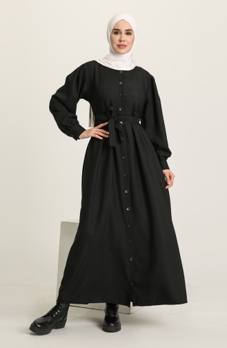 Black Hijab Dress 22K8522-01