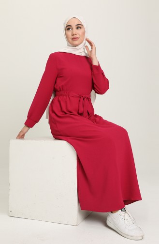 Fuchsia Hijab Dress 1284-02