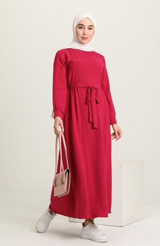 Fuchsia Hijab Dress 1284-02
