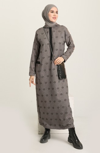 Robe Hijab Gris 22K8461-05