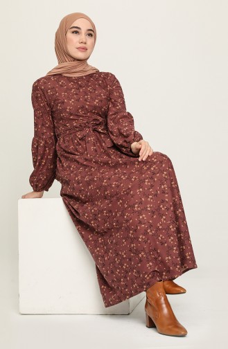 Robe Hijab Rose Pâle 22K8469-02