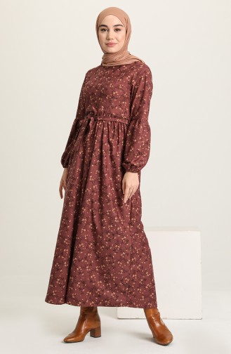 Robe Hijab Rose Pâle 22K8469-02