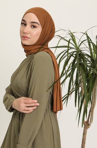 Khaki Hijab Dress 1284-07