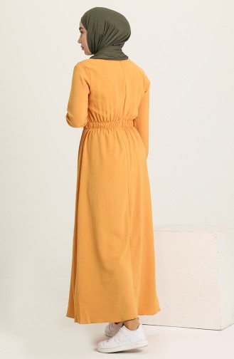 فستان أصفر خردل 1284-09