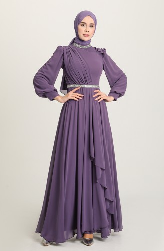 Lila Hijab-Abendkleider 4917-06