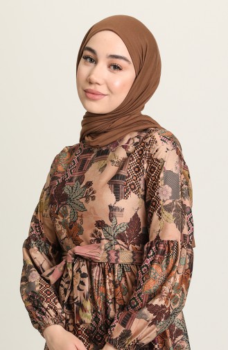 Lila Hijab Kleider 22K8469A-01