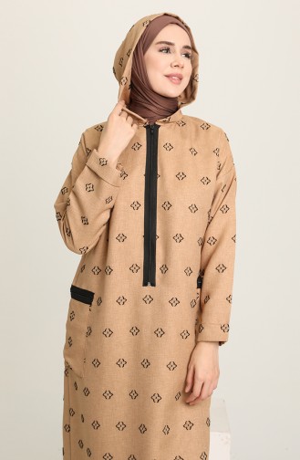 Robe Hijab Café au lait 22K8461-04