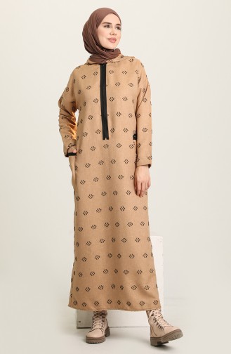 Robe Hijab Café au lait 22K8461-04