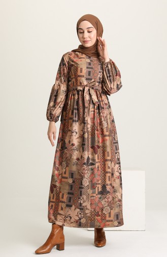 Mink Hijab Dress 22K8469A-03