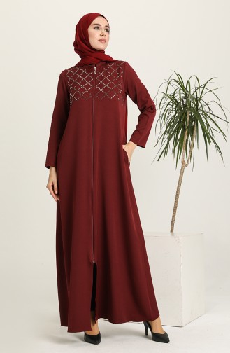 Claret Red Abaya 8290-02