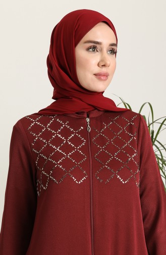 Claret Red Abaya 8290-02