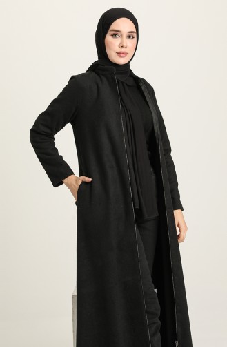 معطف طويل أسود 2164-01