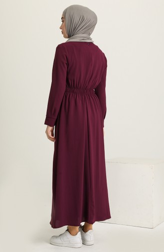 Purple Hijab Dress 1284-10