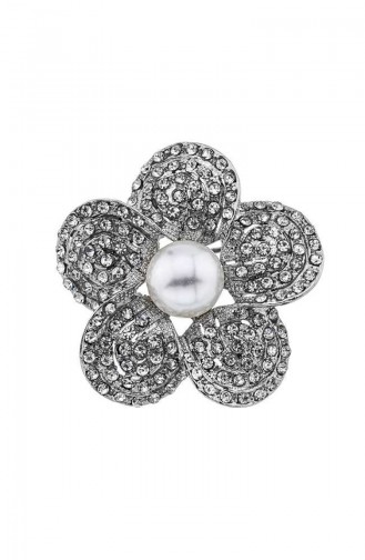 Silver Gray Shawl Scarf Pin 27-178-00-00-00