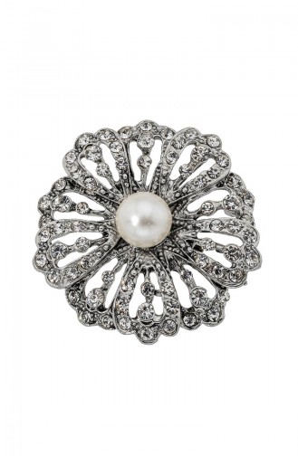 Silver Gray Shawl Scarf Pin 27-184-00-00-00