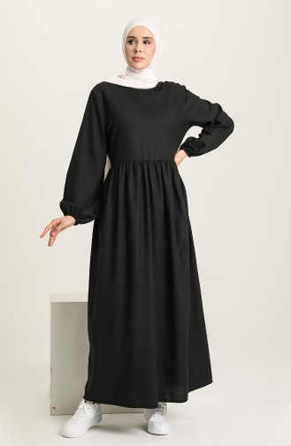 Black Hijab Dress 1694-03