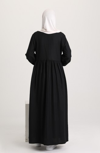 Black Hijab Dress 1694-03
