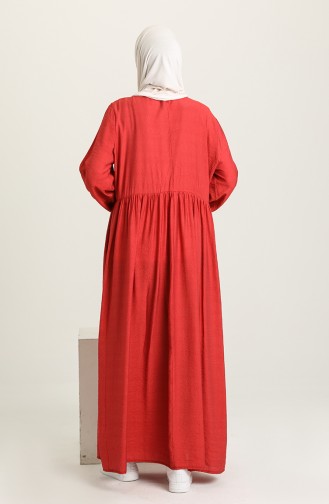 Robe Hijab Couleur brique 1694-05