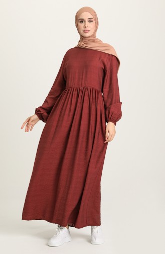 Robe Hijab Bordeaux 1694D-01