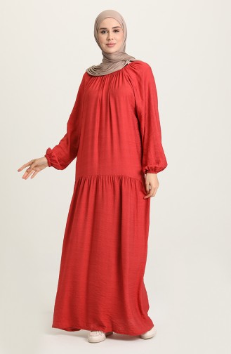 Robe Hijab Couleur brique 1697-04