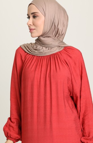 Robe Hijab Couleur brique 1697-04