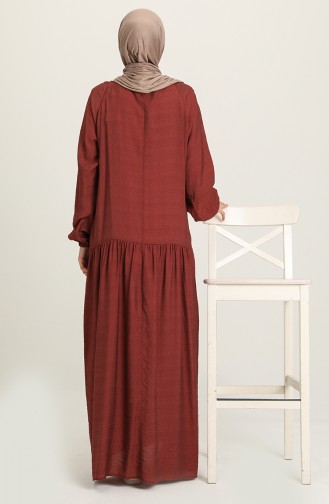 فستان وردي داكن 1697-05