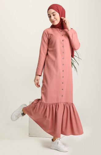 Dusty Rose Hijab Dress 3348-04