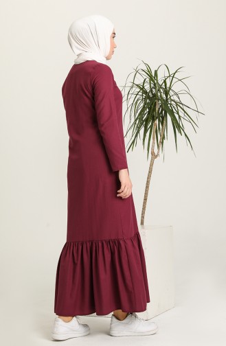 Plum Hijab Dress 3348-07