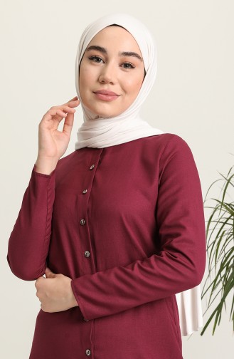 Plum Hijab Dress 3348-07