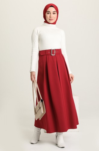 Claret Red Skirt 2226-04