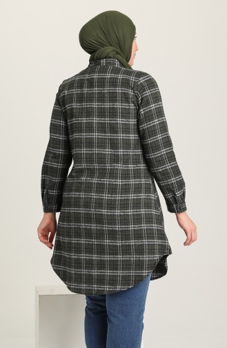 Plaid Tunic 2545-01 Khaki 2545-01