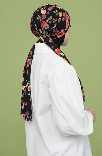 Schwarz Praktischer Turban 1173-G01