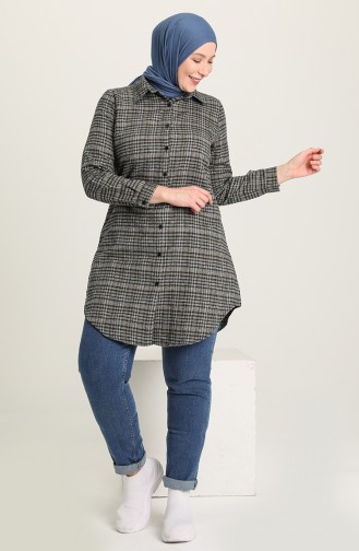 Plaid Tunic 2545-04 Mink 2545-04