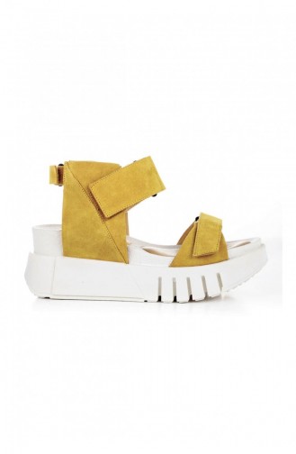 Yellow Summer Sandals 10051.Sarı