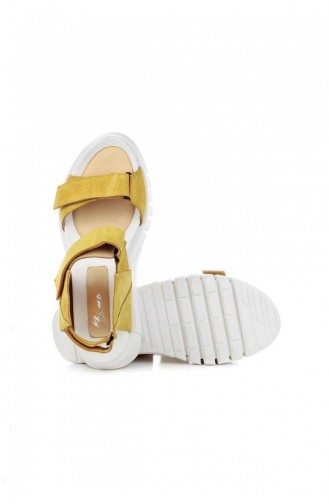 Gelb Sommer Sandalen 10051.Sarı